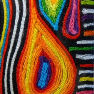 a picture of yarn painting